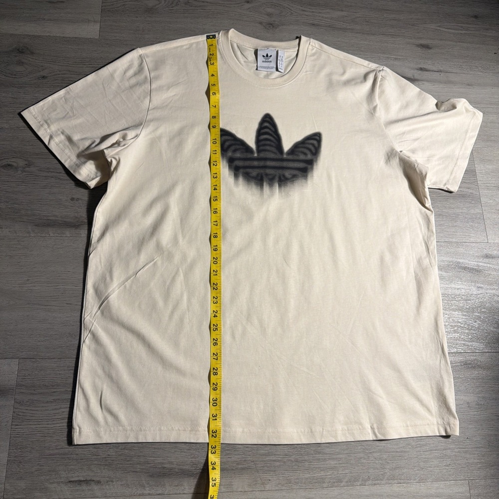 Adidas Originals Trefoil Logo T-Shirt Cream Off-White Men's XL